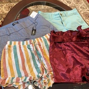 Express and American eagle shorts.